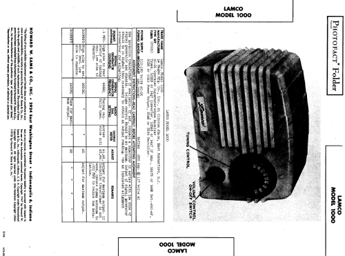 Lamco 1000 ; LaMagna Mfg. Co. (ID = 843960) Radio