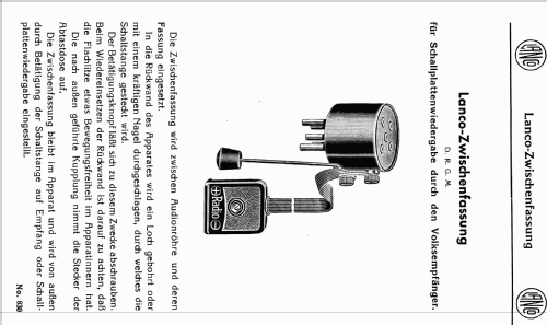 Grammophonanschluss VE301; Lanco, Langlotz & Co (ID = 1396139) mod-past25