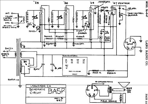 BA-5-P ; Lang Radio Corp.; (ID = 475226) Radio