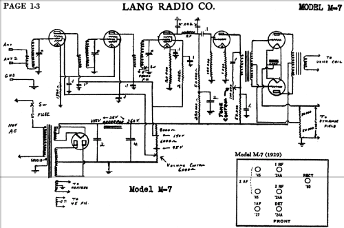 M-7 ; Lang Radio Corp.; (ID = 475224) Radio