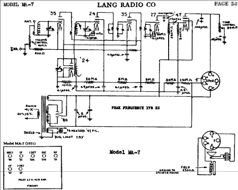 MA-7 ; Lang Radio Corp.; (ID = 475236) Radio