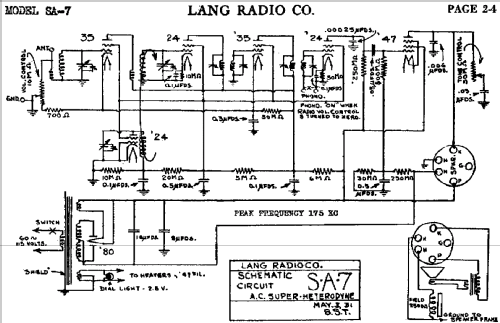 SA-7 ; Lang Radio Corp.; (ID = 475240) Radio