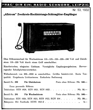 Allstrom ; Lange GmbH, Johannes (ID = 2893703) Radio
