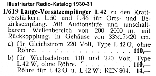 L42G; Lange GmbH, Johannes (ID = 2861940) Radio