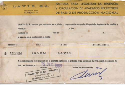 750 FM/AM transistor ; Lavis S.A., Labelson (ID = 3016774) Radio