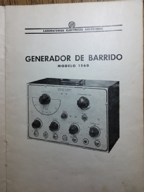 Generador de Barrido 1560; LEA - Laboratorios (ID = 3100744) Equipment