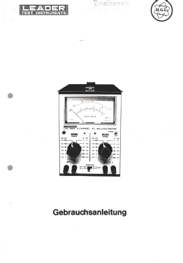 2 Channel AC Millivoltmeter LMV-186A; Leader Electronics (ID = 2750390) Equipment