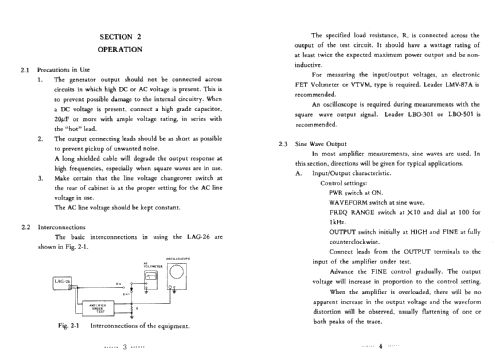 Audio Generator LAG-26; Leader Electronics (ID = 1024118) Ausrüstung