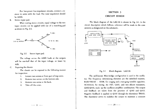 Audio Generator LAG-26; Leader Electronics (ID = 1024121) Ausrüstung