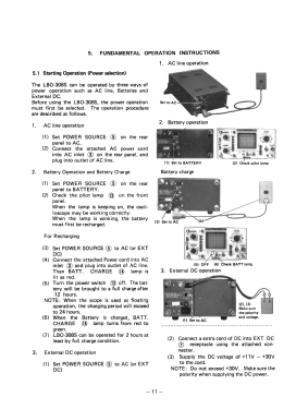 Dual Trace Portable Oscilloscope LBO-308S; Leader Electronics (ID = 2832244) Equipment