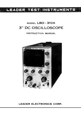 Oscilloscope LBO-310A; Leader Electronics (ID = 2891081) Equipment