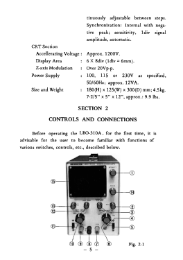 Oscilloscope LBO-310A; Leader Electronics (ID = 2891086) Equipment