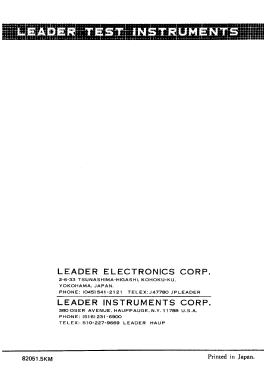 Oscilloscope LBO-310A; Leader Electronics (ID = 2891108) Equipment