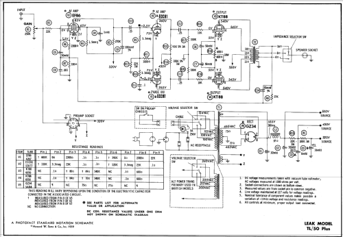 Leak TL/50 Plus Ampl/Mixer Leak, H.J.; London, build 1957, 7 pictures ...