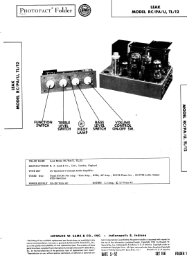 Point One TL/12; Leak, H.J.; London (ID = 3046642) Ampl/Mixer