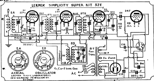 Simplicity Super Kit 52E; Lekmek Radio (ID = 1846775) Bausatz