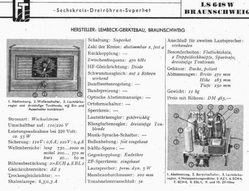 Braunschweig LS648W; Lembeck & Co.Lembeck (ID = 1183605) Radio