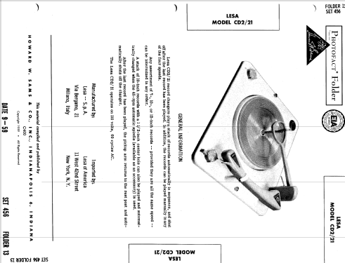 CD2/21 ; Lesa of America, (ID = 601689) R-Player