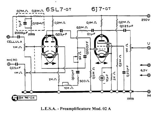 Preamplificatore 02A; LESA ; Milano (ID = 602313) Ampl/Mixer