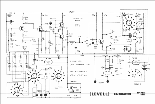 R.C. Oscillator TG152D; Levell Electronics (ID = 1172873) Equipment