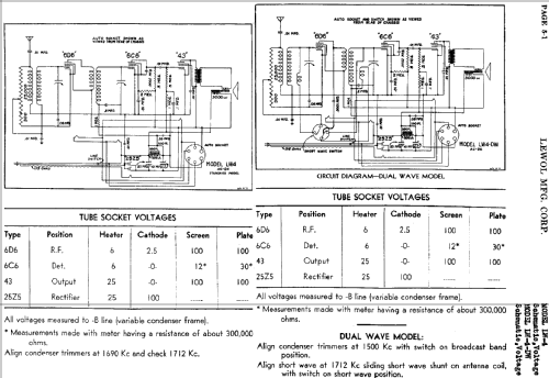 LW-4-DW ; Lewol Mfg. Corp.; (ID = 473732) Radio