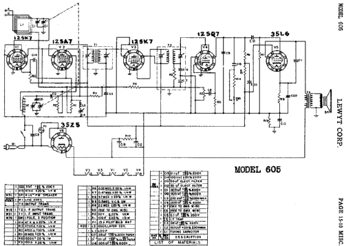 605 ; Lewyt Corp. (ID = 473728) Radio