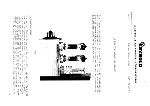 Frequenzgeber-Einheit für 10 kHz 559 73; Leybold; Deutschland (ID = 2637441) teaching