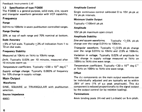 Function Generator FG600; LLoyd Instruments; (ID = 1995262) Equipment