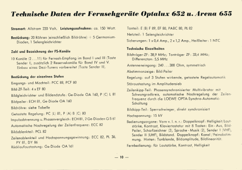 Arena 655; Loewe-Opta; (ID = 3115952) Television