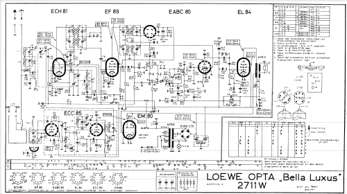 Bella-Luxus 2711W; Loewe-Opta; (ID = 2036266) Radio