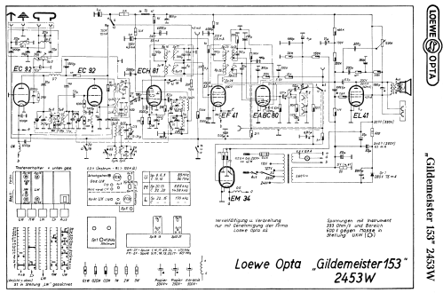 Gildemeister 153 2453W; Loewe-Opta; (ID = 2224526) Radio