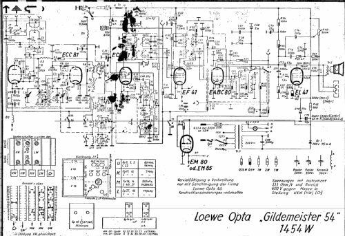 Gildemeister 54 1454W; Loewe-Opta; (ID = 504152) Radio