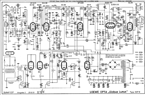 Globus-Luxus 537W; Loewe-Opta; (ID = 17518) Radio