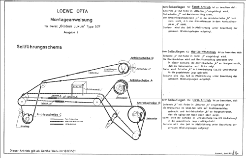 Globus-Luxus 537W; Loewe-Opta; (ID = 17521) Radio