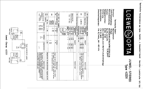 Juwel-Stereo 42 231 Ch= 42834; Loewe-Opta; (ID = 333912) Radio