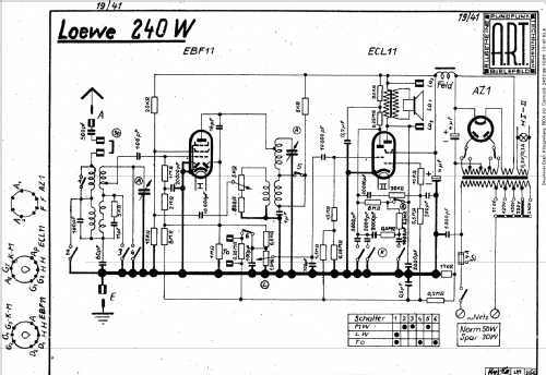 Opta 240W; Loewe-Opta; (ID = 1085621) Radio