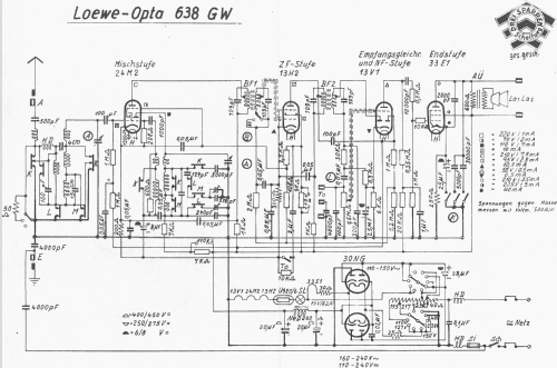 Opta 638GW; Loewe-Opta; (ID = 1082974) Radio