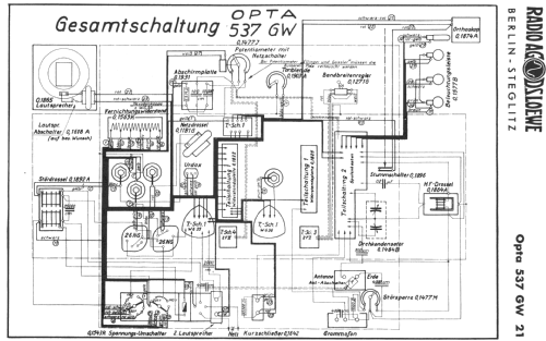 Opta 'Schlittschuh' 537GW; Loewe-Opta; (ID = 2338094) Radio