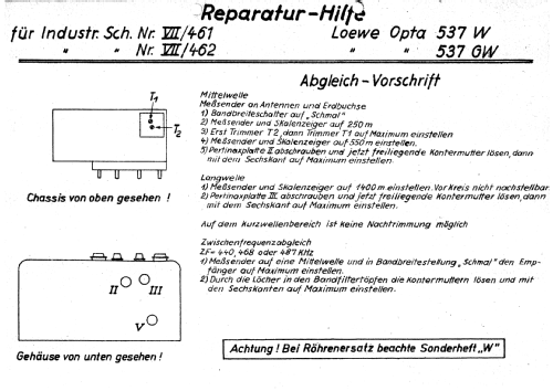 Opta 'Schlittschuh' 537GW; Loewe-Opta; (ID = 239981) Radio