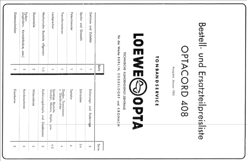 Optacord 408; Loewe-Opta; (ID = 742912) R-Player