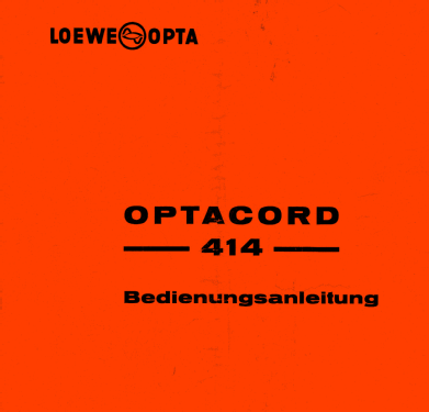 Optacord 414; Loewe-Opta; (ID = 2097171) Enrég.-R