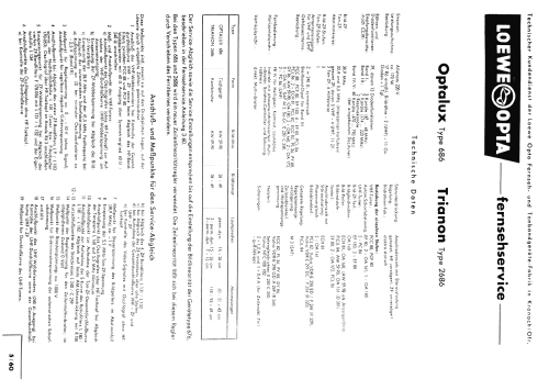 Optalux 686; Loewe-Opta; (ID = 2501252) Television