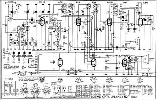 Planet 52W; Loewe-Opta; (ID = 20275) Radio