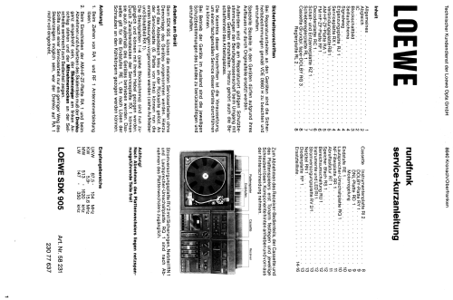 Profisound SDK 905 58231; Loewe-Opta; (ID = 2661194) Radio