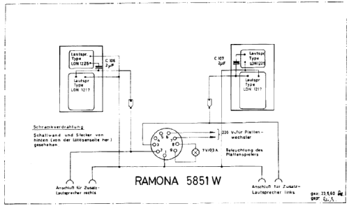 Ramona-Stereo 5851T/W 5762W; Loewe-Opta; (ID = 619107) Radio