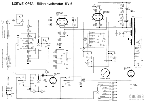 Röhrenvoltmeter RV6; Loewe-Opta; (ID = 305016) Equipment