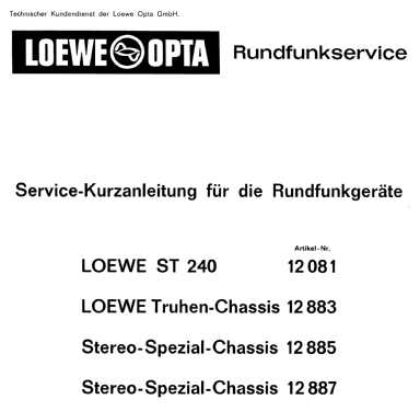 ST240 12081; Loewe-Opta; (ID = 560242) Radio