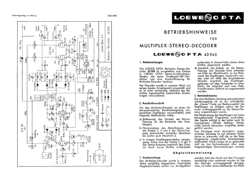 Stereo-Decoder 42 945; Loewe-Opta; (ID = 1507172) mod-past25