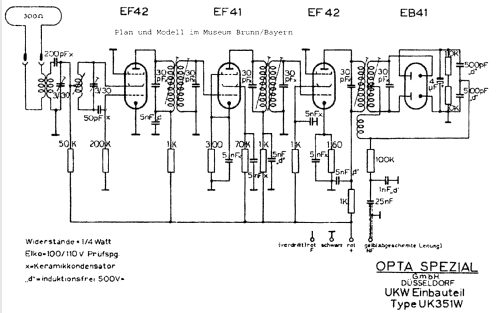 UKW Super Einbauteil UK-351 W; Loewe-Opta; (ID = 684509) Adattatore