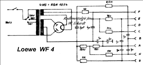 Netzanschlussgerät - Netzanode WF4; Loewe-Opta; (ID = 221479) Strom-V